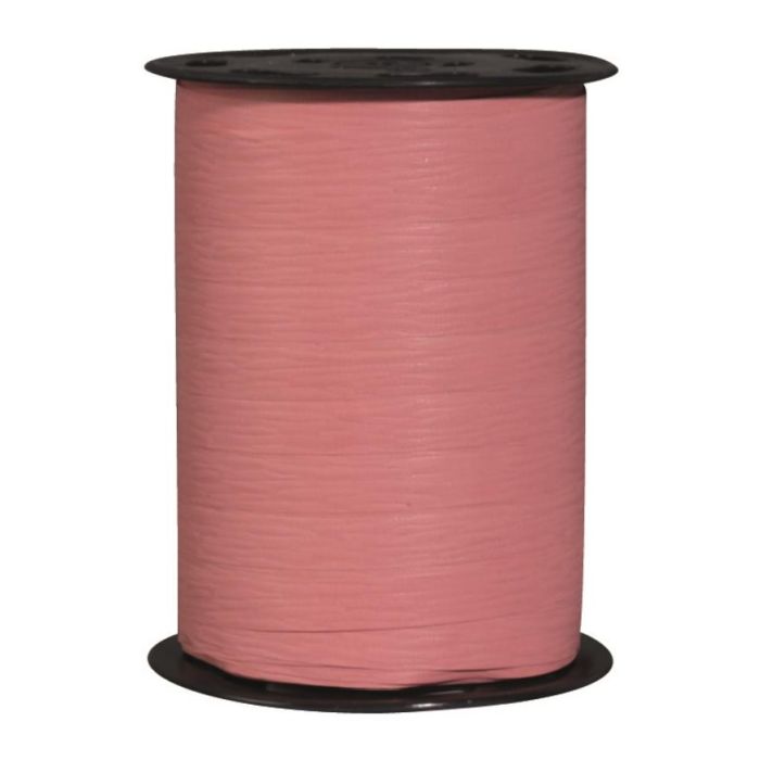 MAT LINE lint, koraal roos, crêpepapier effect, matte afwerking matline crepon - 10mm x 250m