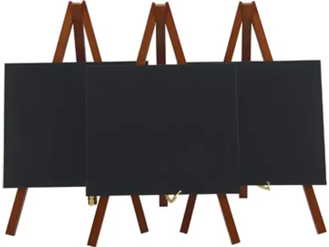 Tafelkrijtbord Mini ezel mahonie 24x15 cm 3 stuks