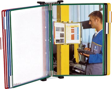Zichtpanelensysteem Wand Tarifold Metaal A4 Met 10-Tassen Assorti