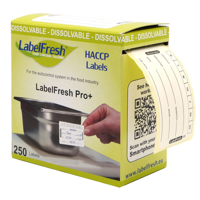 Etiket Dissolvable X 7 Dagen Labelfresh Pro