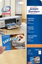 Zweckform Avery Briefkaart, 170 G/M², 4 Per Blad, 100 Stuks