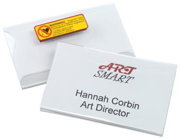 25XDUR.BADGE MET MAGNEET 54X90MM