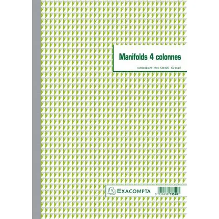 Orderboek met doorschrijfpapier, 4 kolommen, 29,7x21cm, 50st zelfkopiërend papier dupli