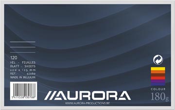 Aurora Gekleurde Systeemkaarten Ficolor, 125X200Mm, 120St