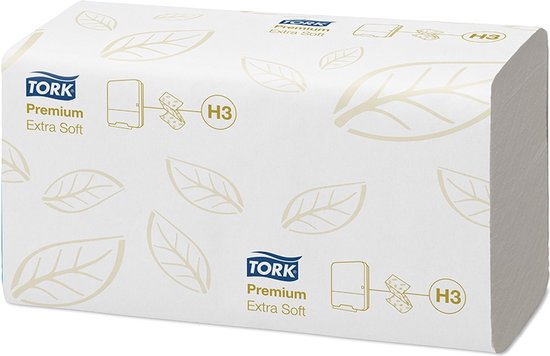 Tork Papieren Handdoeken Advanced, 2-Laags, 250 Vellen, Systeem H3, Wit, Pak Van 15 Stuks