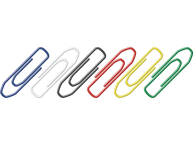 Paperclips Alco 26mm hoekig 500 stuks in doos assorti