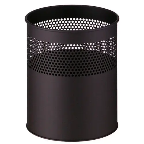 Half geperforeerde papierbak 15 liter - zwart