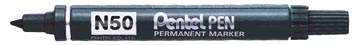 Permanente Marker Zwart Ronde Punt Pentel
