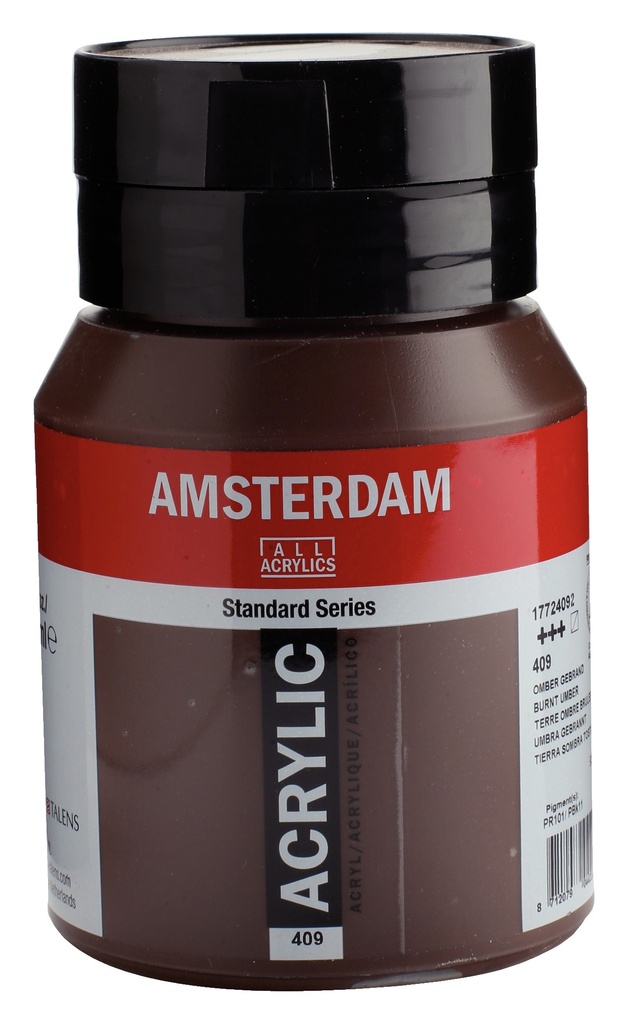 Standard Series acrylverf pot 500 ml Omber Gebrand 409