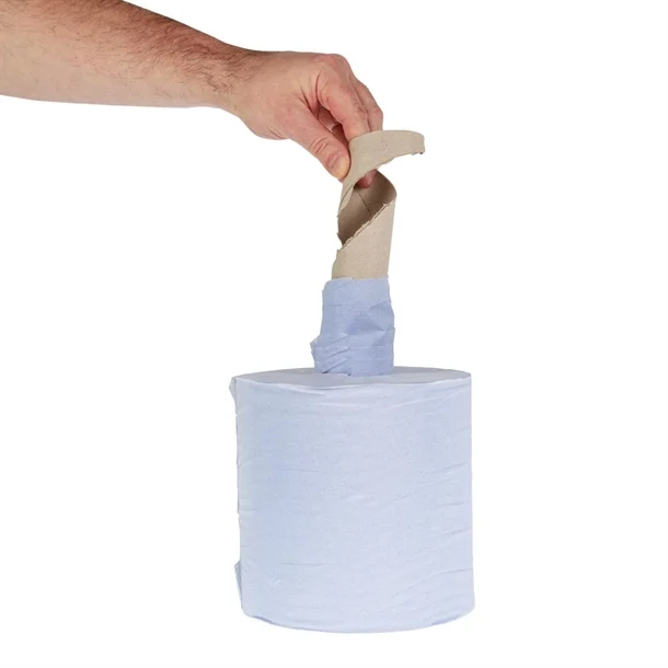 Poetsrol midi 6x blauw 1lgs 350mx22cm gerecycleerd
