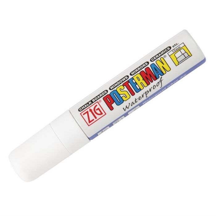 Posterman Krijtstift (Dik, Wit)