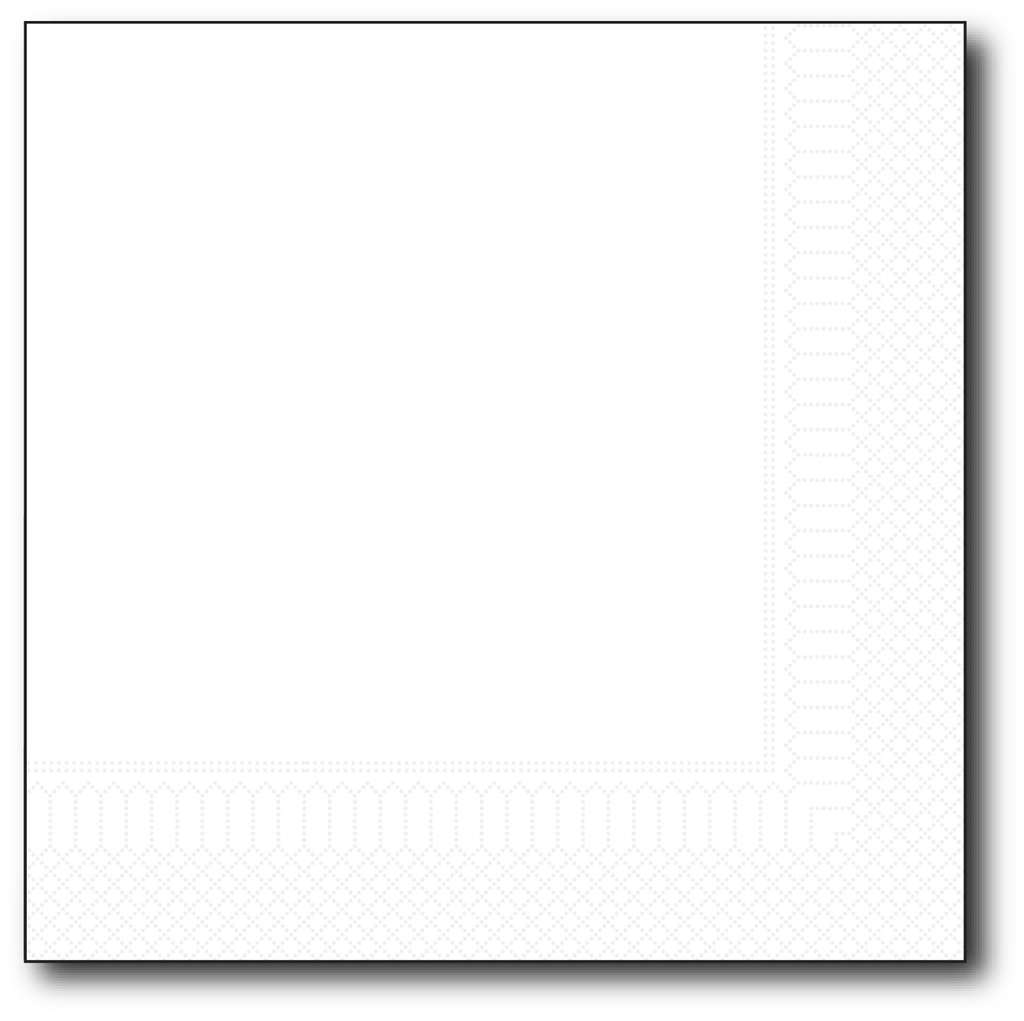 Servetten, Wit, 25X25Cm, 2 Laags, 200St