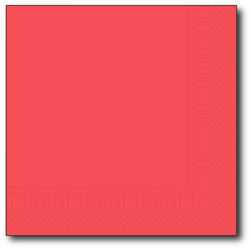 SERVETTEN (25X25CM, ROOD, 200, 2-LAAGS)