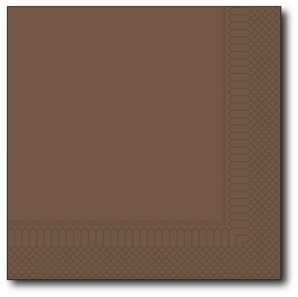 SERVETTEN (25X25CM, CHOCOLATE, 200, 2-LAAGS)