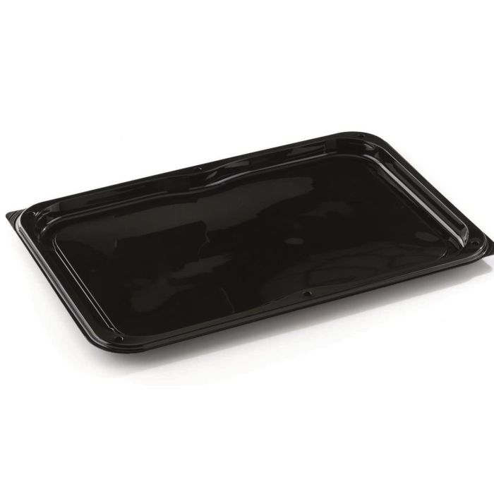 PET combi presenteerschotel + trans. deksel ULTIMATE -zwart - 550x370x100mm