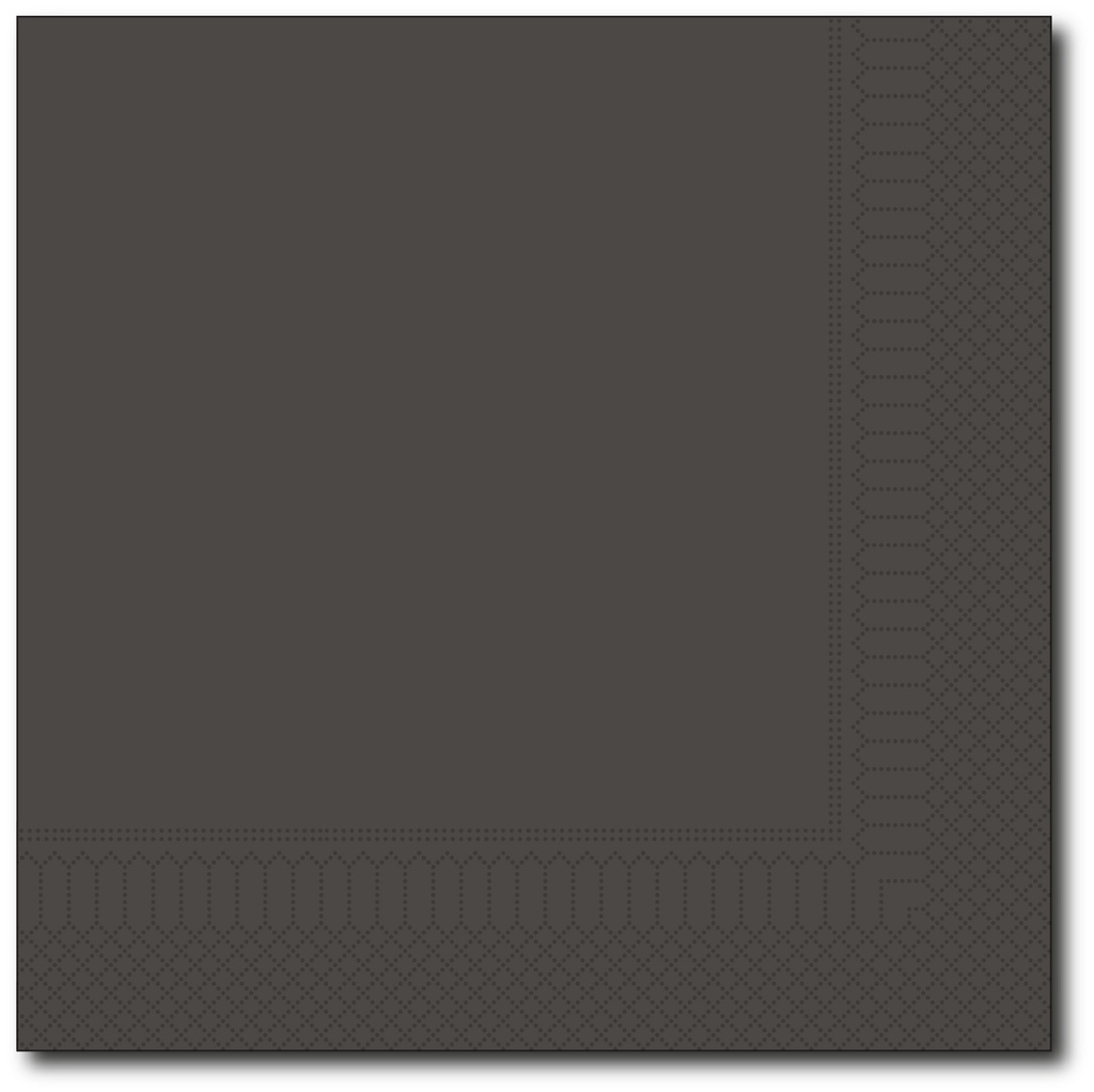 Servetten, Zwart, 40X40Cm, 1/4, 3 Laags, 75St