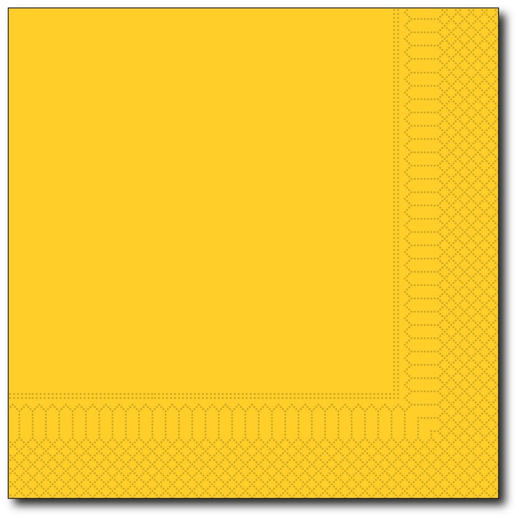 Servetten, Geel, 40X40Cm,1/4, 2 Laags, 100St