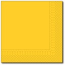 Servetten, Geel, 40X40Cm,1/4, 2 Laags, 100St