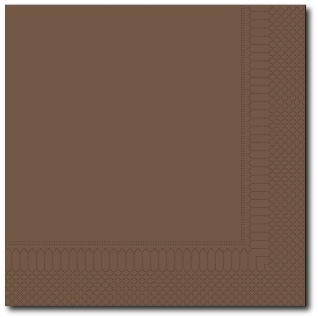 Servetten, Chocolade, 40X40Cm, 1/4, 2 Laags, 100St