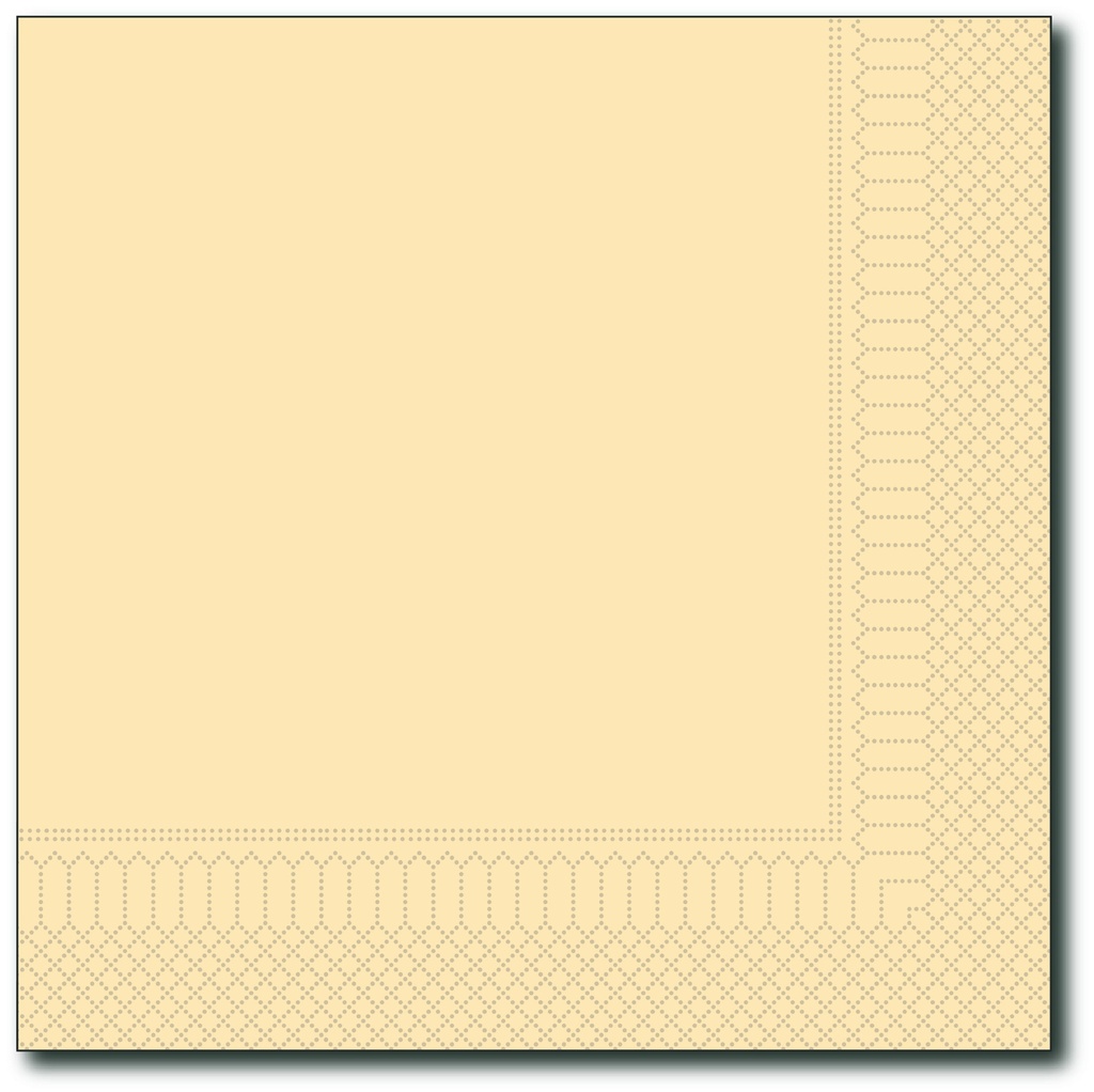 Servetten, Ivoor, 40X40Cm, 1/4, 2 Laags, 100St