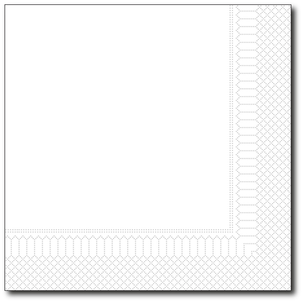 Servetten, Wit, 40X40Cm, 1/4, 2 Laags, 100St