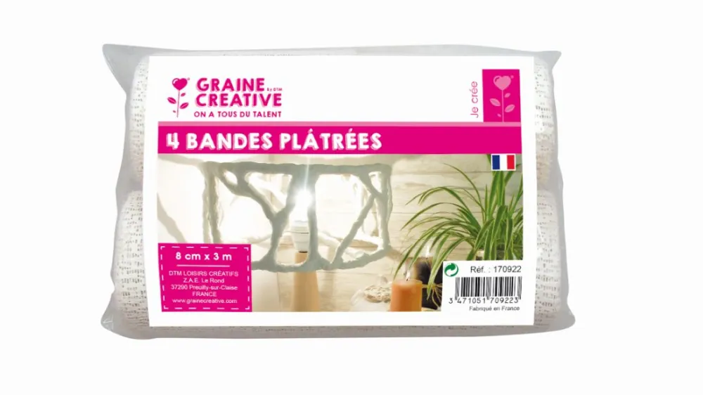 4stuks gipsband 8cm x 3m
