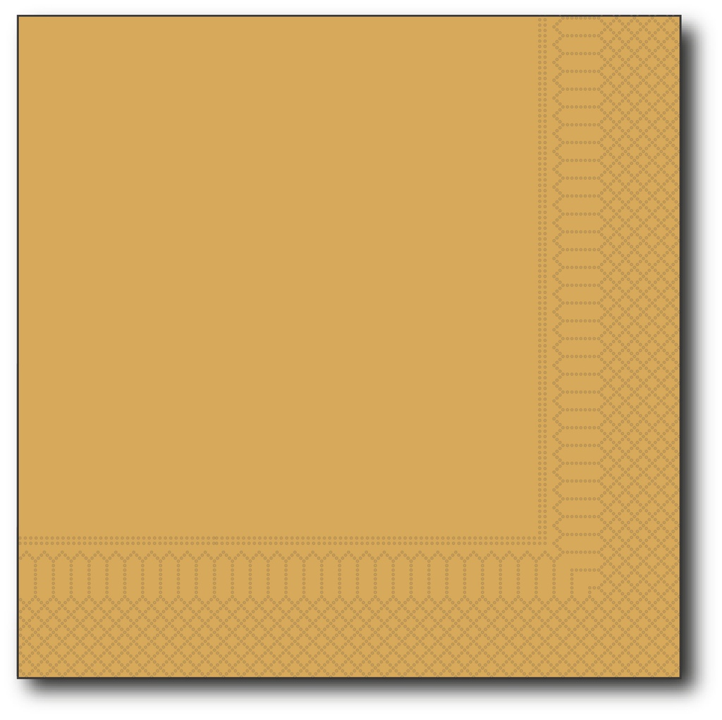 Servetten, Goud, 25X25Cm, 2 Laags, 200St 