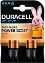 4X Duracel Optimum Aaa