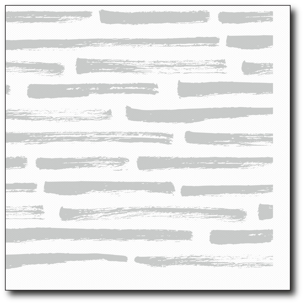Point 2 Point Servetten, Stripes White, 33X33Cm, 1/4, 50St, 100% Recycle