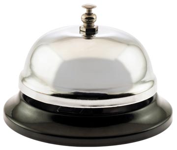 Receptiebel 85Mm Chroom Voet Zwart