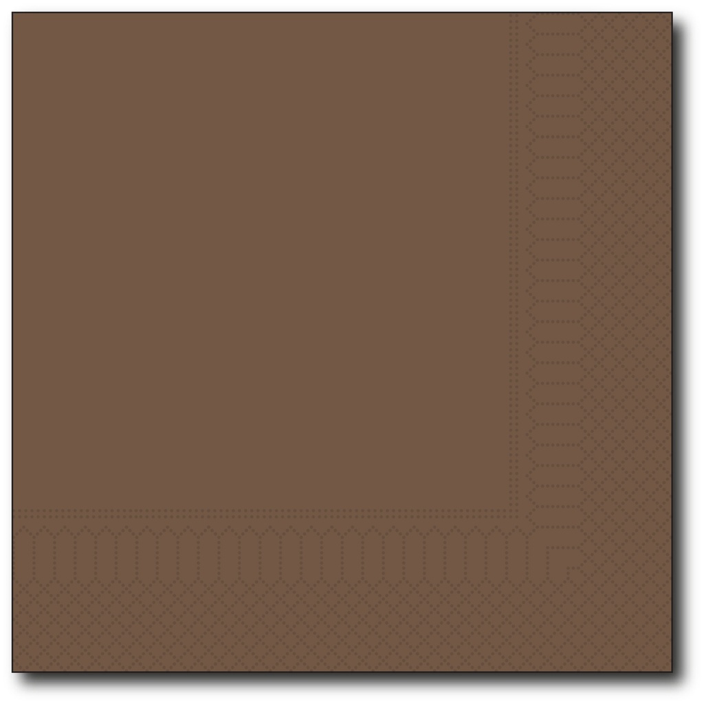 Servetten, Chocolade, 33X33Cm, 2 Laags, 100St