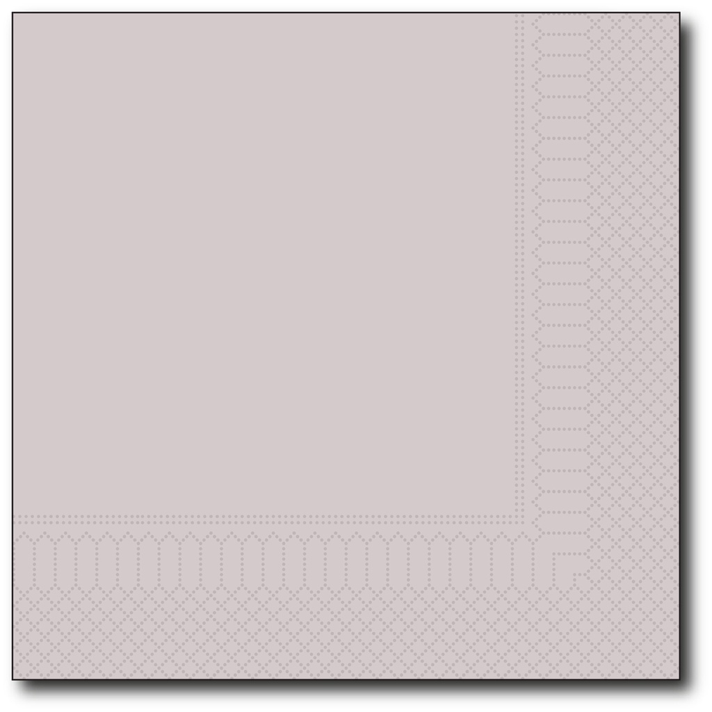 Servetten, Grijs, 33X33Cm, 1/4,  2 Laags, 100St
