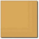 Servetten, Goud, 33X33Cm, 1/4,  2 Laags, 100St