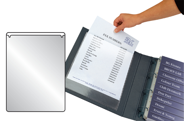 Insteektas Tarifold U-Map 115X158Mm Zelfklevend Pp Transparant 5 Stuks