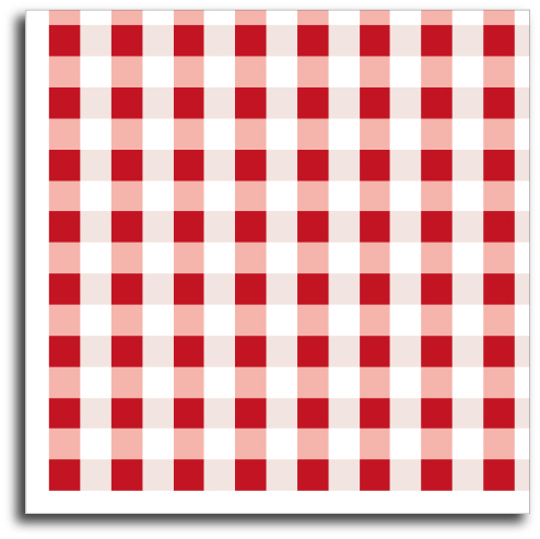 Servetten, Vichy Rood-Wit, 33X33Cm, 1/4, 1 Laags, 100St