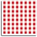 Servetten, Vichy Rood-Wit, 33X33Cm, 1/4, 1 Laags, 100St