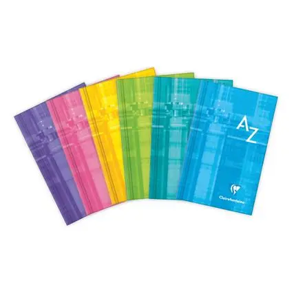 Adresboekje/Repertoire Hardcover, 7,5X12Cm, 64 Blad Q.5X5Mm - Geassorteerde Kleuren