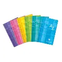 Adresboekje/repertoire hardcover, 7,5x12cm, 64 blad Q.5x5mm - Geassorteerde kleuren