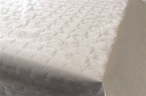 Tafelrol damastpapier (8mx118cm, wit)