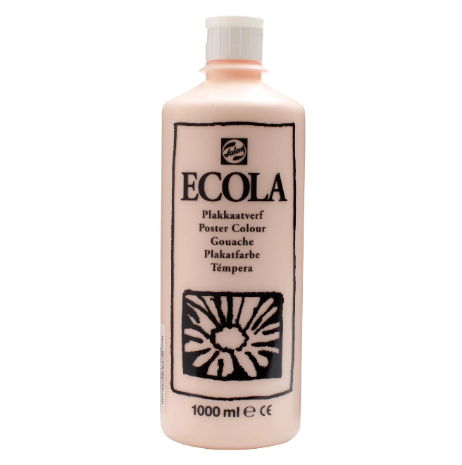 Ecola Plakkaatverf Fles 1000Ml Roze Beige 374