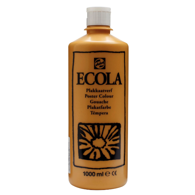 Ecola Plakkaatverf Fles 1000 Ml Gele Oker 227