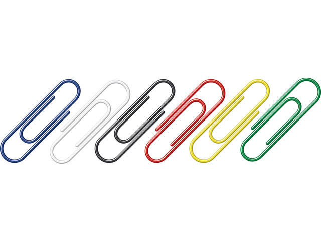 Paperclips 26mm, 1000 stuks assortiment