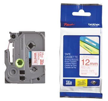 Brother Label Tape P- Touch Tz (12Mm, Rood/Wit)