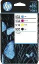 HP 932/3 XL zwarte 933 cyaan/magenta/geleOriginal Ink Cartridge 4-Pack