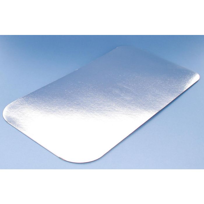 Aluminium/kartonnen deksel - zilver -100 DEKSELS 318X170