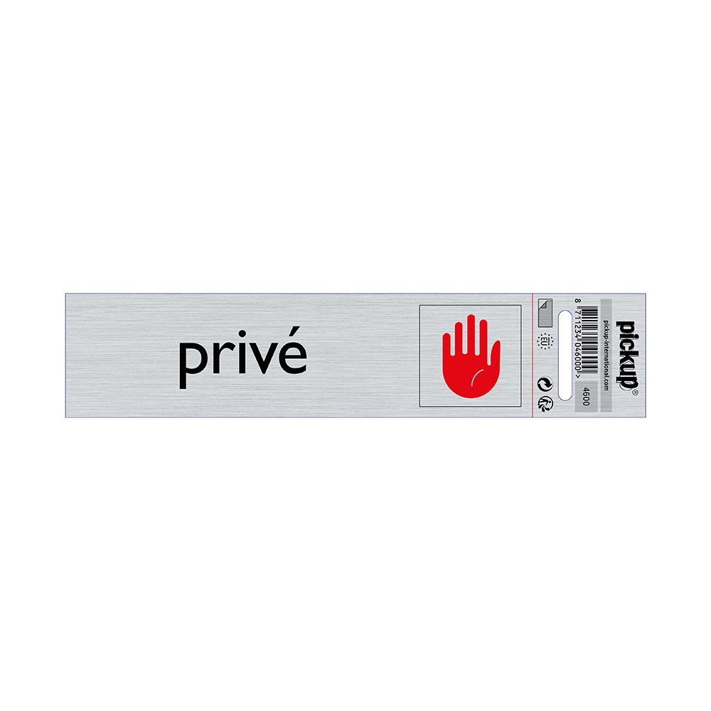 bord alulook prive - 165x44 mm zelfklevend