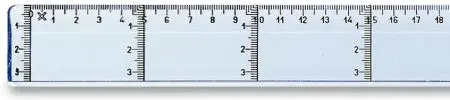 Arda - Lat "Uni" 50Cm Met Vertikale Graden. Blister Etui.