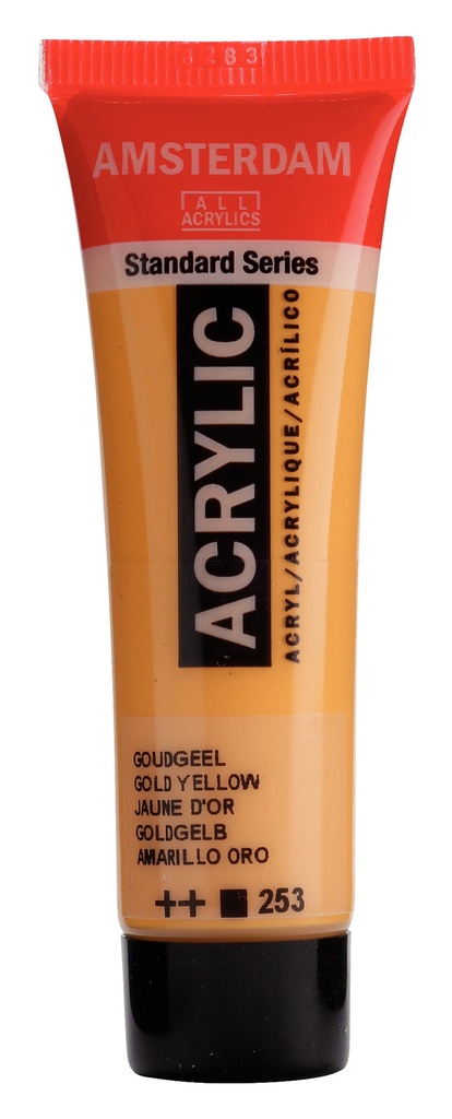standard series acrylverf tube 20 ml goudgeel 253