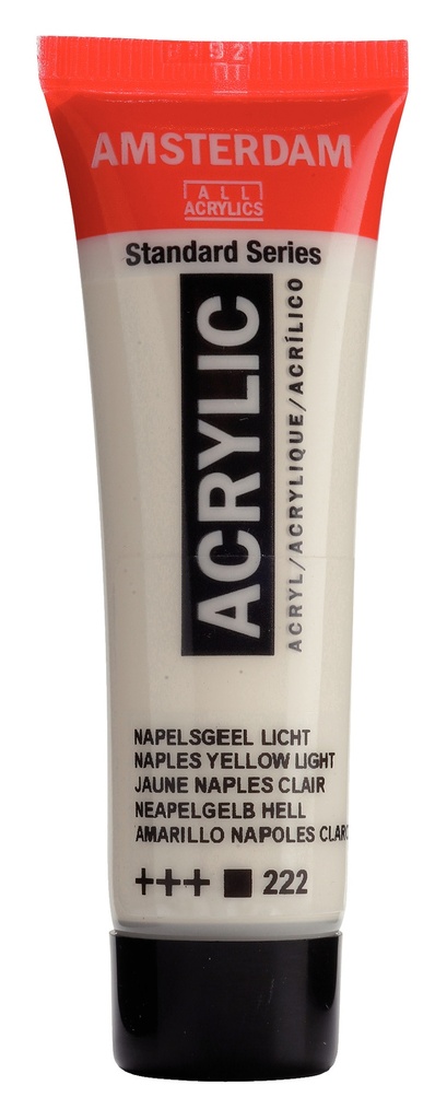Standard Series acrylverf tube 20 ml Napelsgeel Licht 222