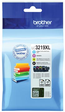 LC3219XLVAL BROTHER MFC Inkt (4) cmyk HC 1x3000/3x1500pagina's Blister